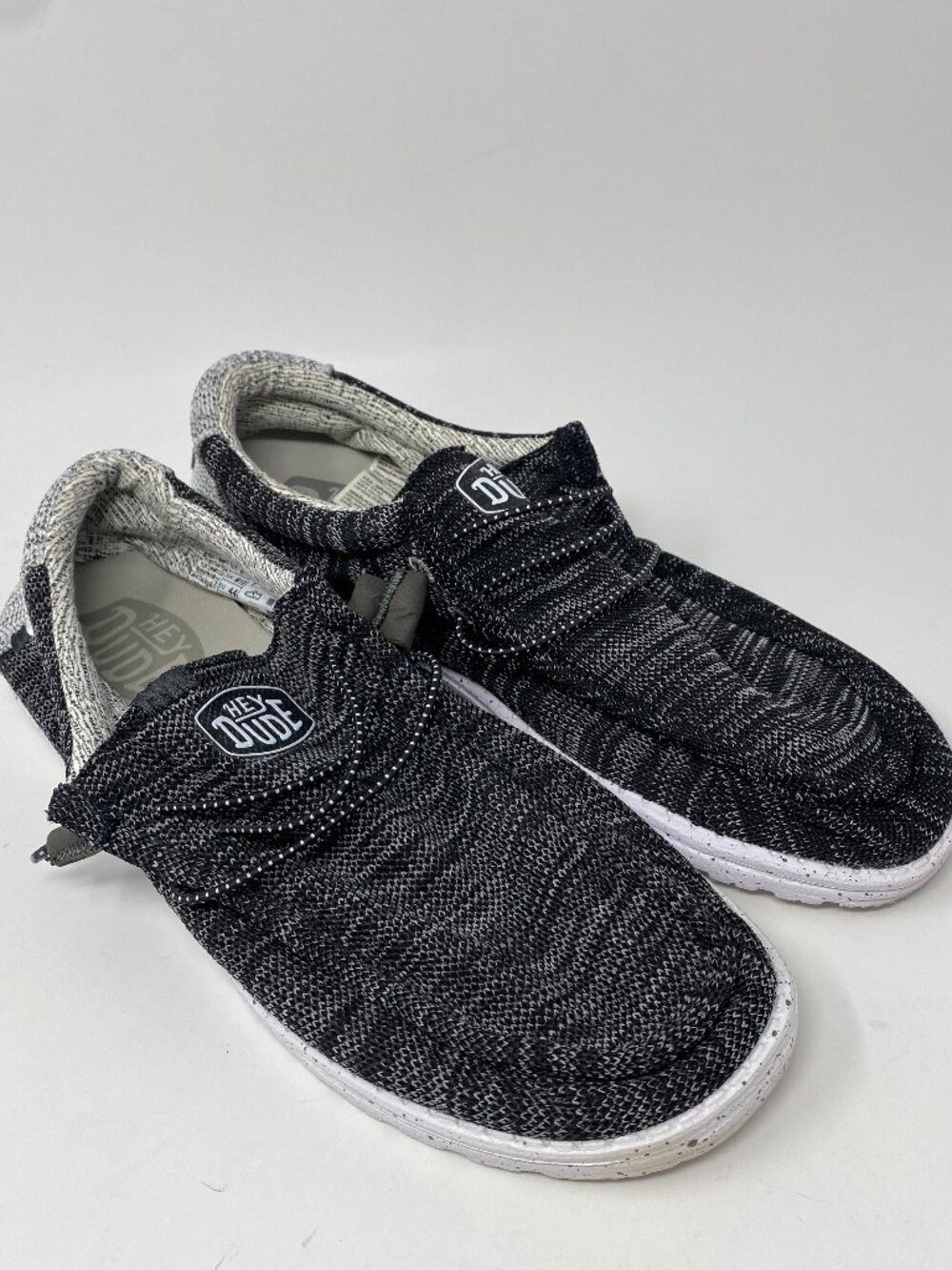 Hey Dude Wally Stretch Mix Meteorite Loafers Shoes Mens 11 Gray Casual Moc toe
